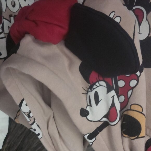 K9 New 1-piece kid's Hoodie Pj's fleece lined authentic Disney Minnie Mouse - Picture 5 of 6